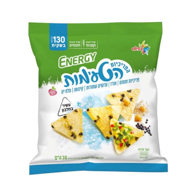 Energy Crackers Chickpeas Rice Black Lentil Quinoa Sea Salt Triangles Strauss 30 gr