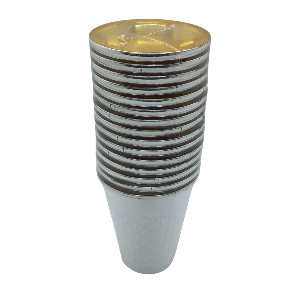 Plastic Silver wine Cup 15 units