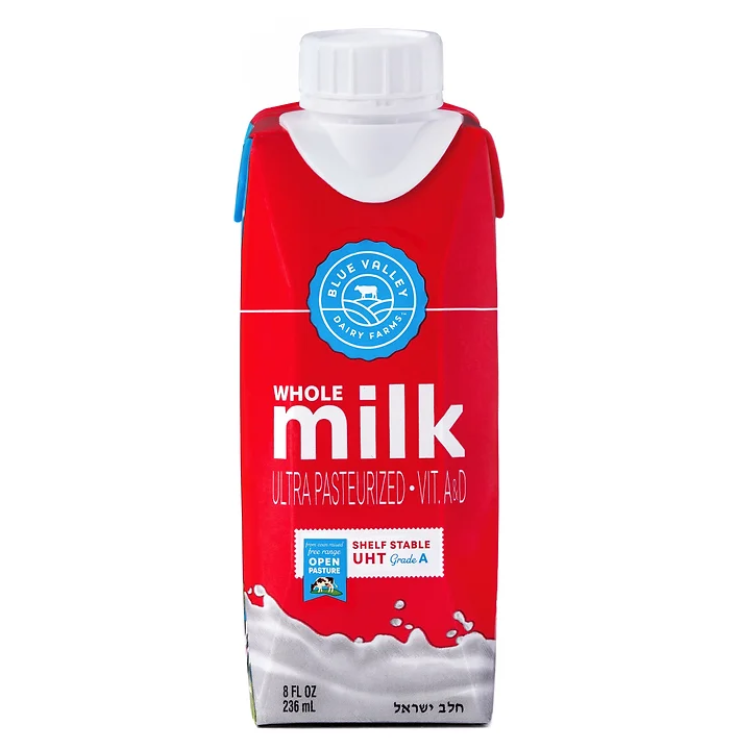 חלב מלא בלו וואלי 236 מ"ל