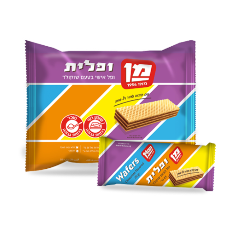 Chocolate Flavored Wafers Man 25 gr X 10 Units 250 gr