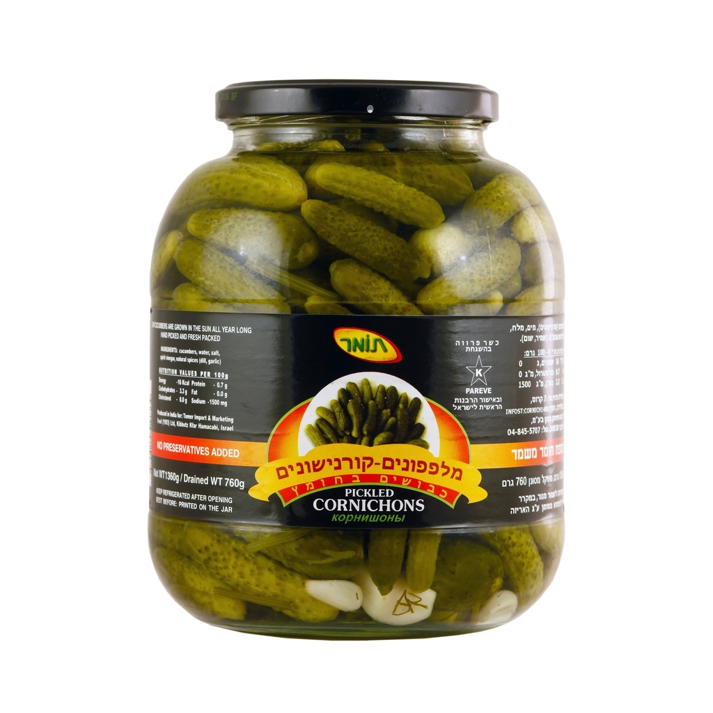 Cornichons Pickles in Jar Tomer 1.4 kg