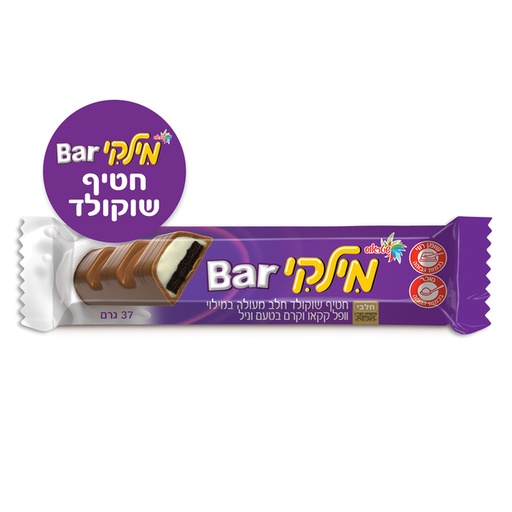 [DRY-1307] Milki Bar Chocolate Filled with Wafel and Cocoa Strauss 37 gr