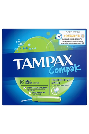 [DRY-0661] Tampons' Super Green Tampax 16 Units
