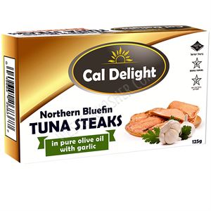 Tuna Steak In Pure Olive Oil with Garlic CD California Delight 125 gr