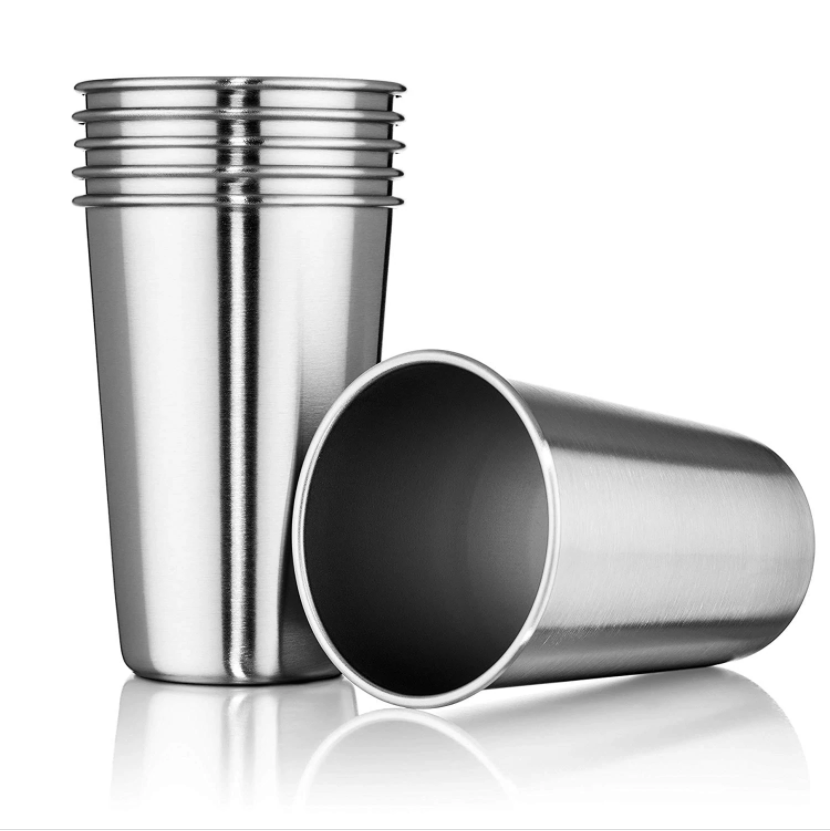 Silver Plastic Cup 7 oz Xueli 6 Units