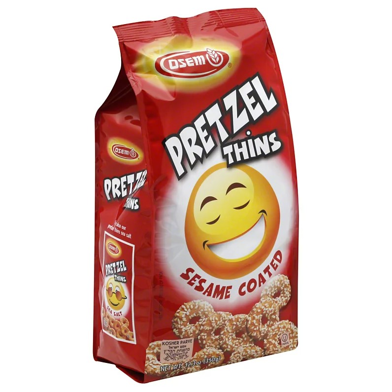 Shtuchim Thin Sesame Covered Pretzels Osem 350 gr