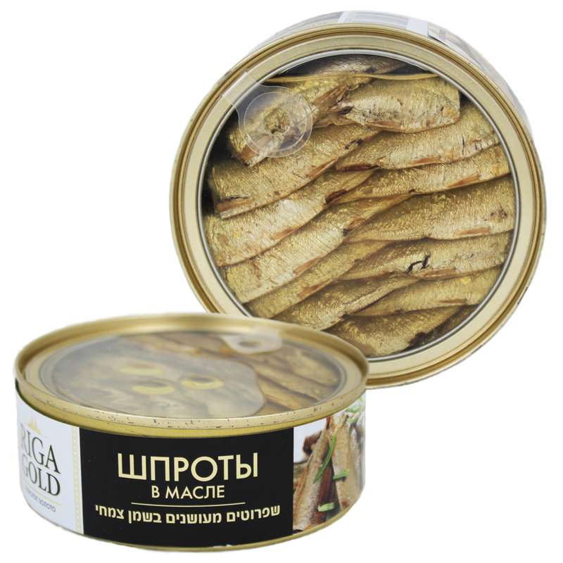 Smoked Sprat in Natural Oil Riga Gold 240 gr