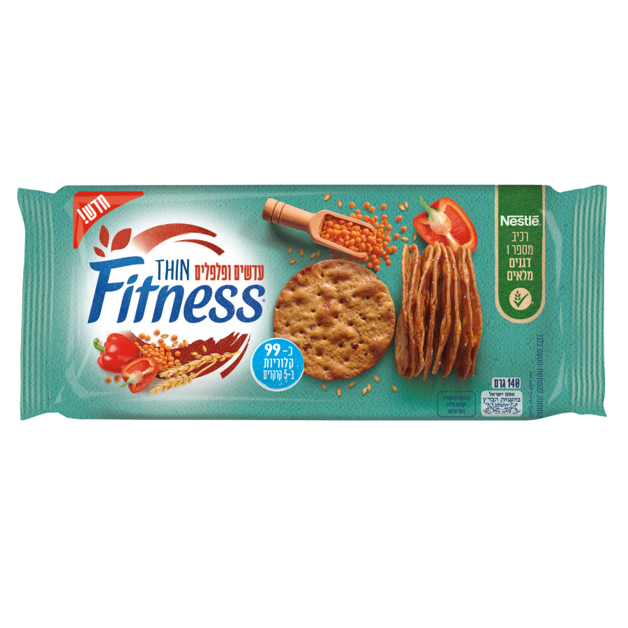 Whole Wheat Thin Cracker Lentil and Pepper Fitness 140 gr