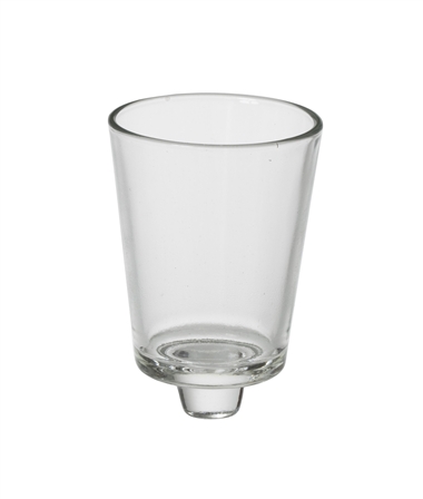 Shabbat Neriot Candle Glass Cup With Leg 1 unit 