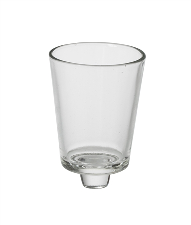 Shabbat Neriot Candle Glass Cup With Leg 1 unit 
