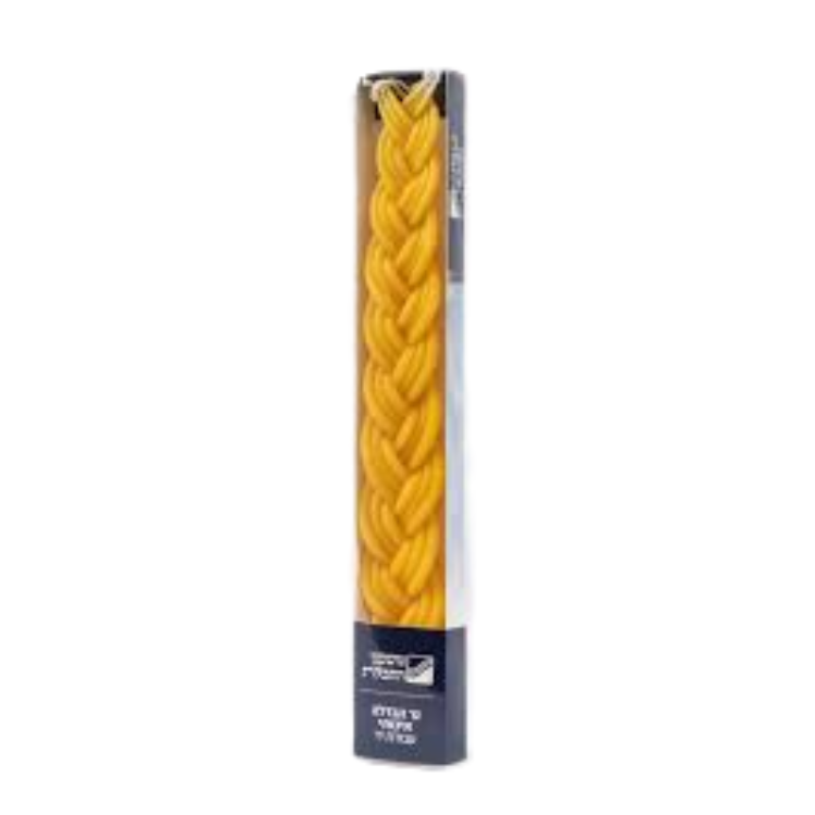 Havdala Blue candle braided with dong Mishkan Thelet 1 Unit