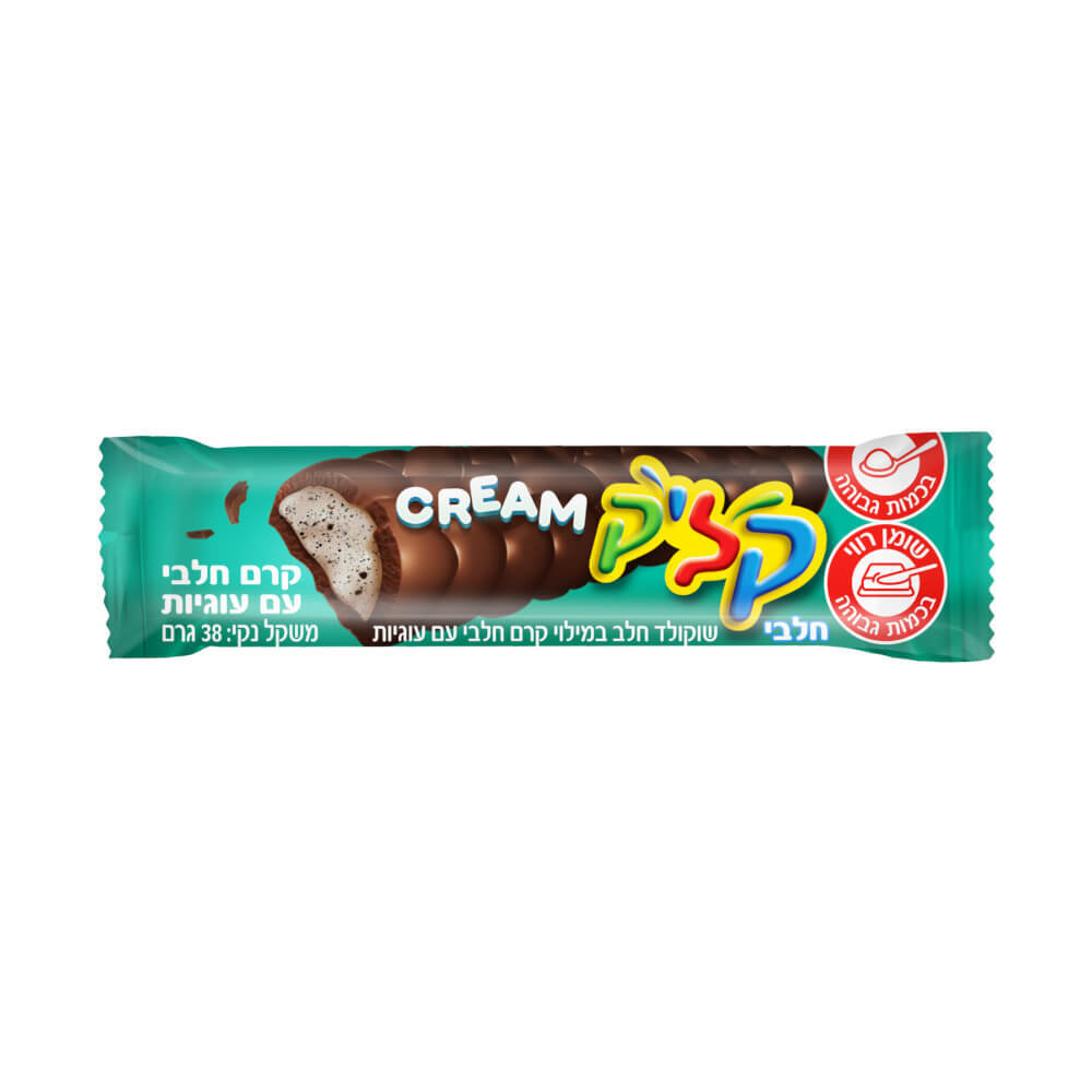 Click milk chocolate Bar Filled Milk Cream & Cookies Uniliver 38 gr