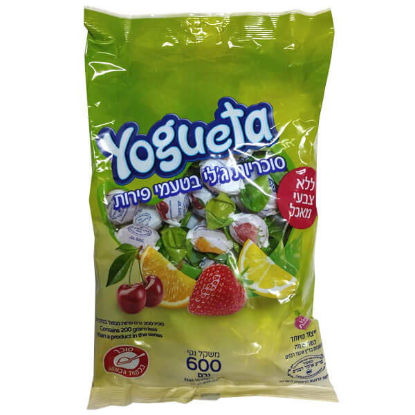 Jelly Wraped Candy Mixs Fruit Flavor Yogueta 600 gr