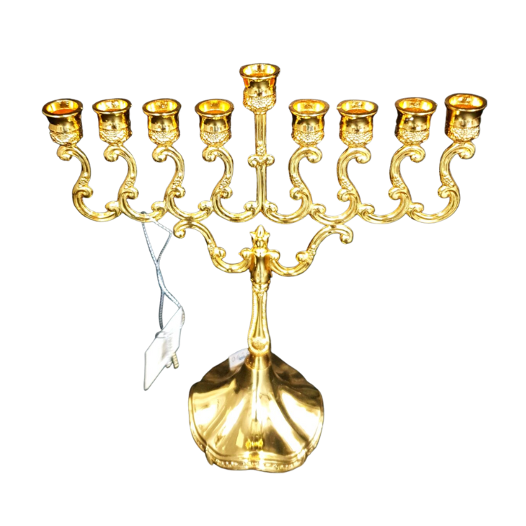 Small Golden Menorah Moyal 1 Unit