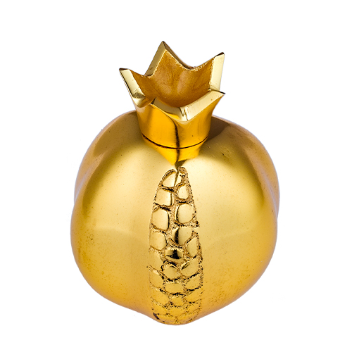 Elegant Aluminum Golden Pomegranate For Rosh Hashana Art Judaica 1 unit