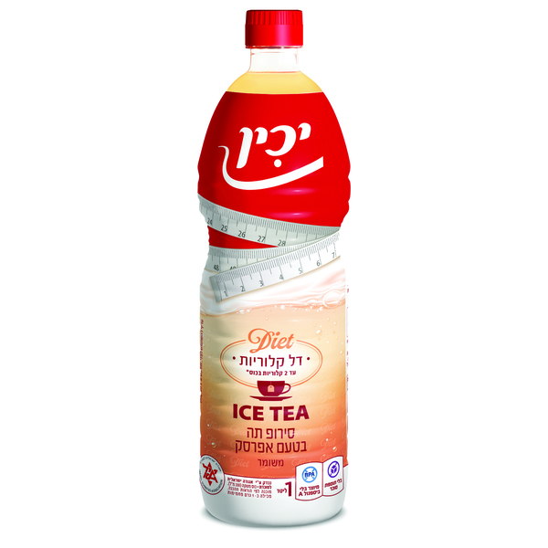 Peach Ice Tea Flavor Syrup no sugar Yachin 1 lt