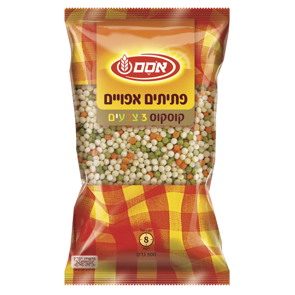 Ptitim Baked Pasta Couscous In Three Colors Osem 500 gr