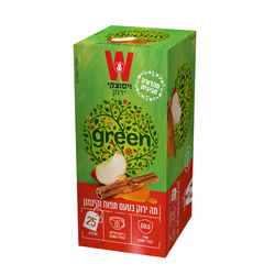 Apple & Cinnamon Green Tea Wissotzky 25 Units