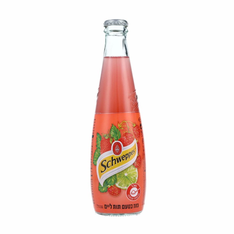 Sparkling Lime strawberry Juice Schweppes 330 ml