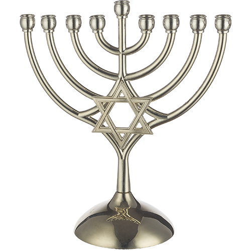 Elegant Menorah "David Star" 16 cm Art Judaica 1 Unit
