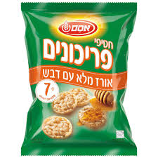פריכיות אורז טעם דבש אסם 80 גרם