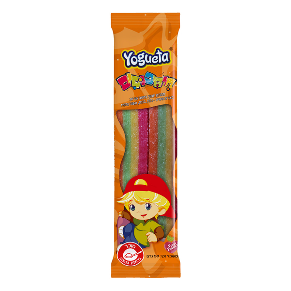 Sour Belts Candy Strawbery, Banana, Apple , Orange Yogueta 50 gr