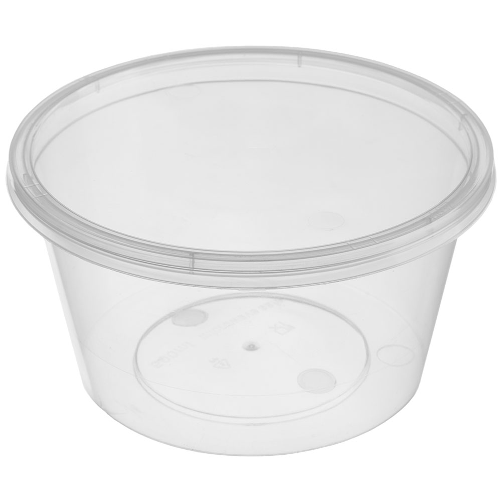 Round Plastic Box 250 ml with Lids China 480 Units