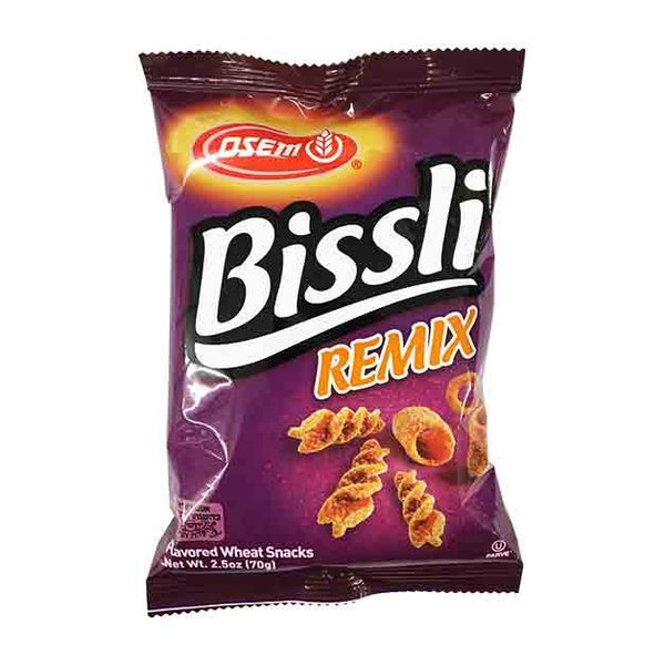 Bissli Remix BBQ and Smokey Mixed Flavors Wheat Snack Osem 70 gr