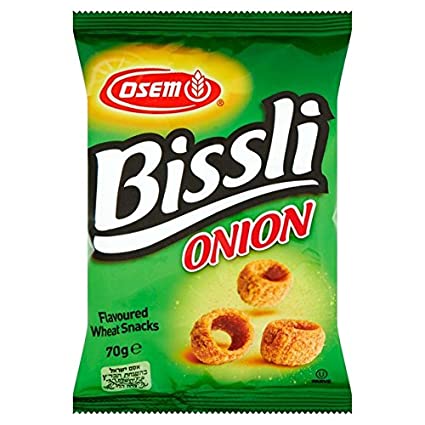 Bissli Onion Flavor Wheat Snack Osem 70 gr