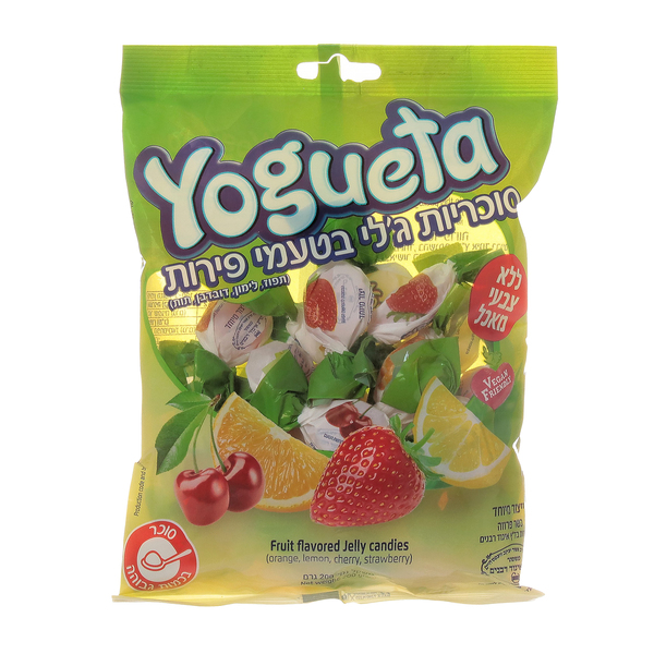 Jelly Wraped Candy Mixs Fruit Flavor Yogueta 200 gr
