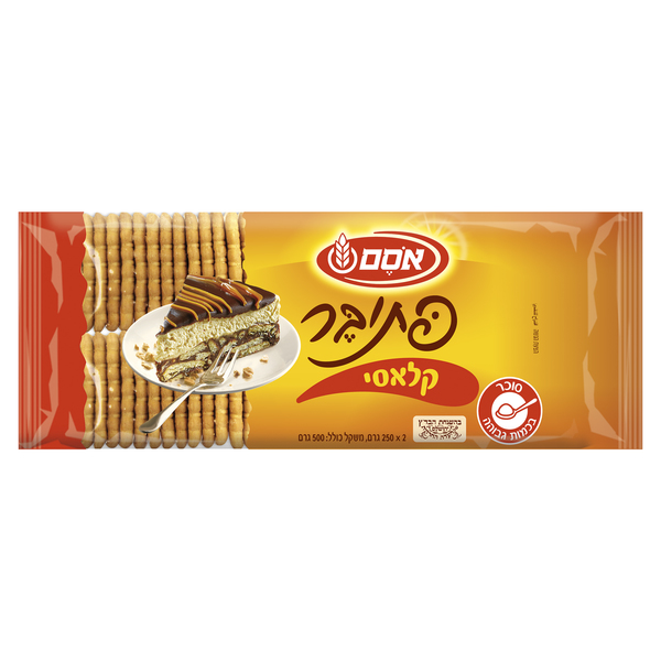 ביסקוויט פתיבר קלאסי אסם 500 גרם