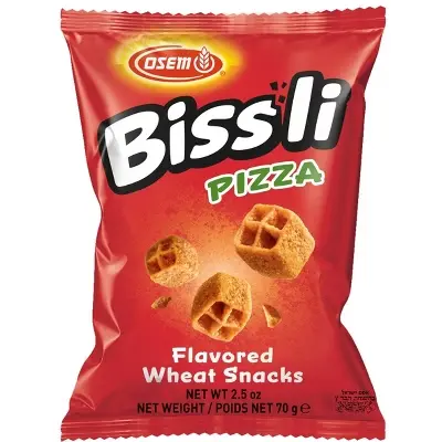 Bissli Pizza Flavor Wheat Snack Osem 70 gr