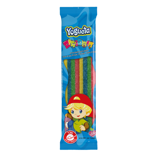 Sour Belts Candy Strawbery, Watermelon, Grapes and Banana Yogueta 50 gr