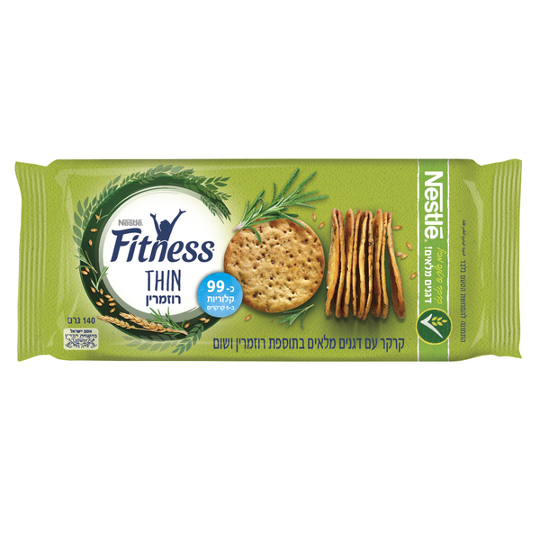 Whole Wheat Thin Cracker Rosemary and Garlic (EN) Fitness 140 gr