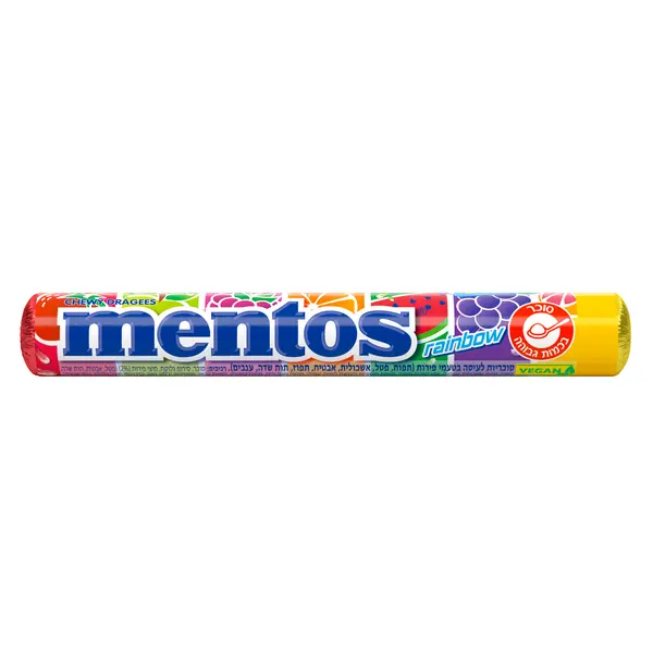 Mentos Roll Rainbow Flavor Mentos 37.5 gr