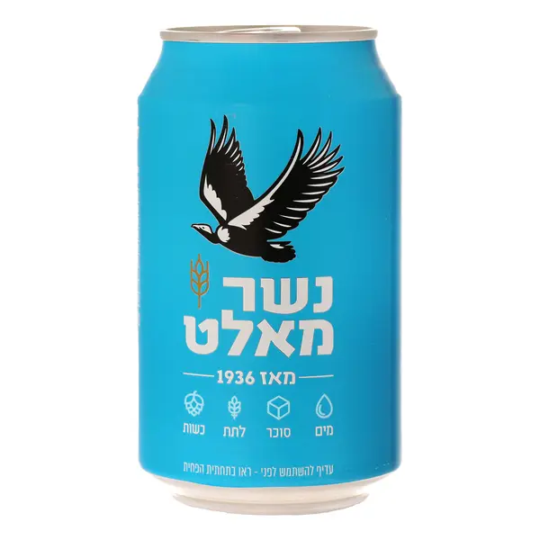 בירה מאלט בפחית נשר 330 מ"ל