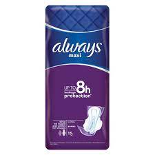 Maxi Long Pads With Wings Purple Size 2 Allways 15 Units