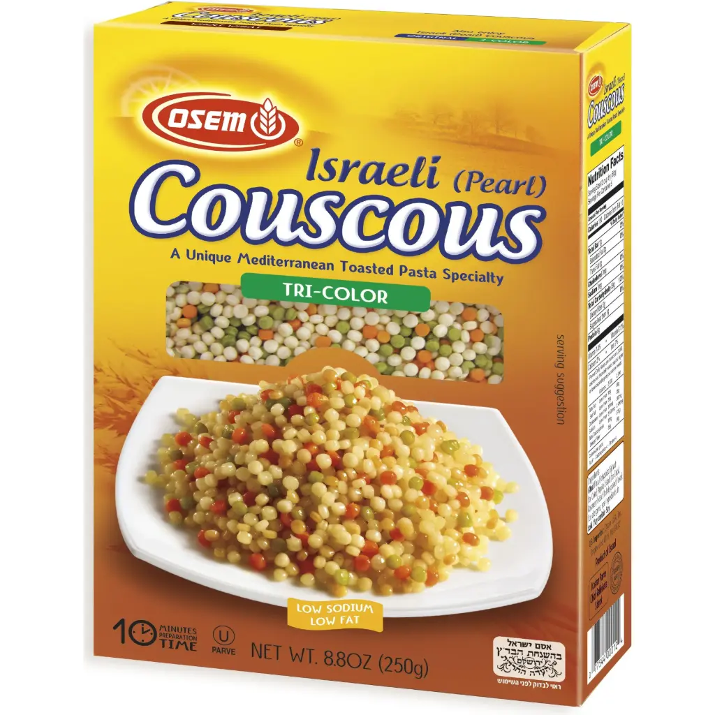 Ptitim baked pasta Tri Color pearl couscous (EN) Osem 250 gr