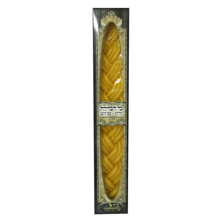 Havdala candle braided with dong Shalhevet 1 Unit