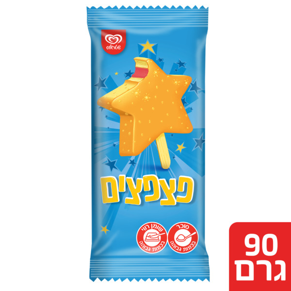 פצפצים ארטיק תות בננה עם סוכריות קופצות שטראוס 90 גרם