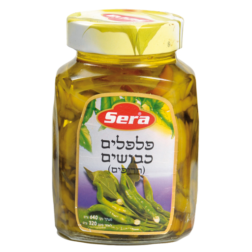 פלפלים כבושים חריפים סרה 600 גרם