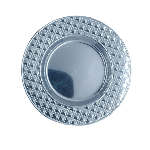 [DSP-0151] Plastic Silver Plate For wine Cup 25 units