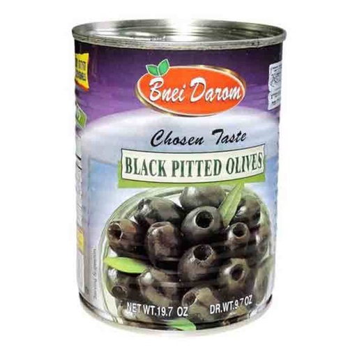 [DRY-1330] Black Pitted Olives Bnei Darom 560 gr