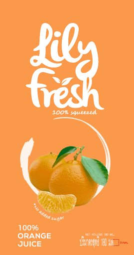 [BEV-0158] Orange Juice 100% Lily Fresh 180 ml