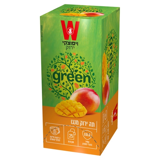 [DRY-1474] Mango Green Tea Wissotzky 25 Units