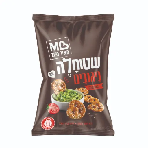 [DRY-1847] שטוחל'ה ניגובים בייגלה שטוח מצופה סומסום מאיר בייגל 300 גרם