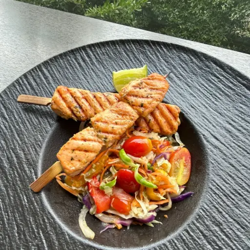 [JC-0069] Med Salmon Skewers