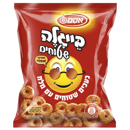 [DRY-0522] בייגלה שטוחים עם מלח אסם 350 גרם
