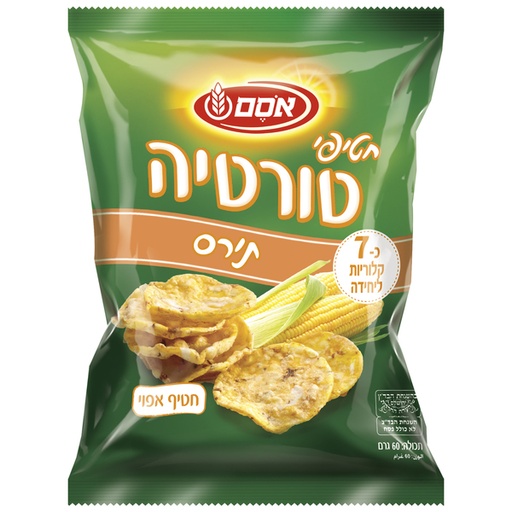 [DRY-0594] חטיף טורטיה אפוי בטעם תירס אסם 60 גרם